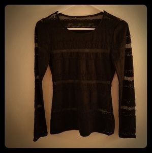Calvin Klein black lace T